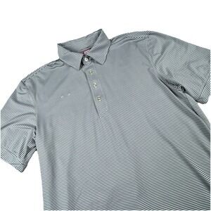 Chick Fil A Performance Polo Size S Oobe Employee Team Style Stripe Wicking